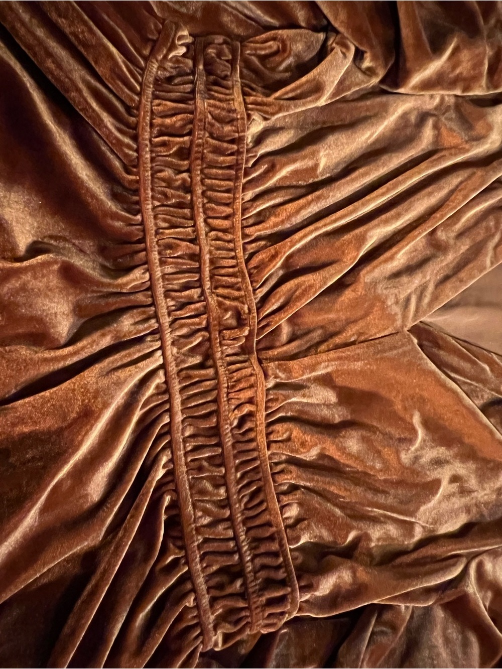 Amazon Velvet Tiered Maxi Dress in Rust Orange - Picture 4 of 5